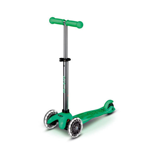 Monopattino bambino Mini Micro Deluxe Glow LED verde