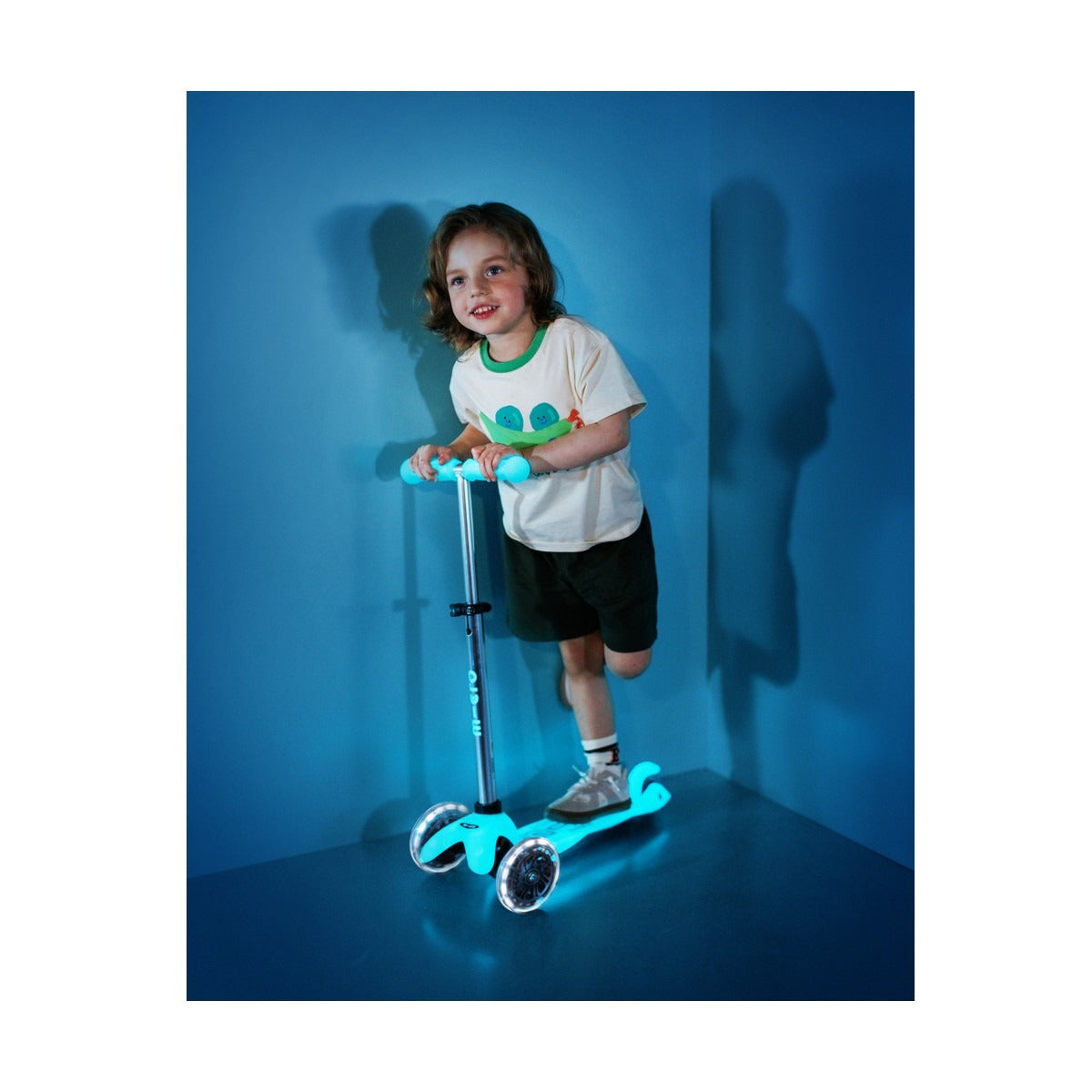 Monopattino bambino Mini Micro Deluxe Glow LED ghiaccio